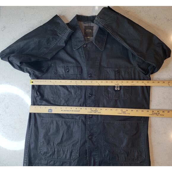 G-STAR Chore Worker Jacket Field Coat Waxed Canvas Black Men's Large - Picture 7 of 16